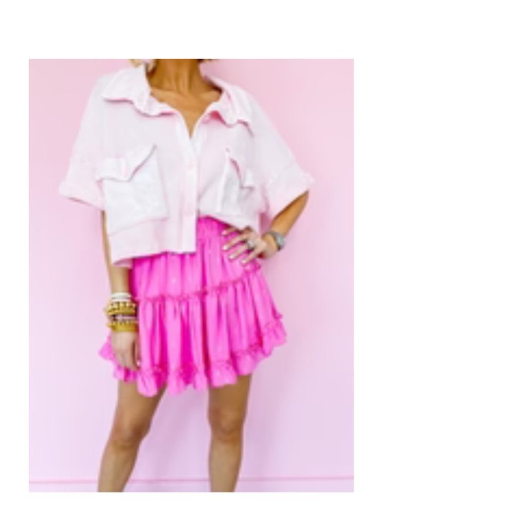 NWT Adrienne pink touch of gold Women's Skirt